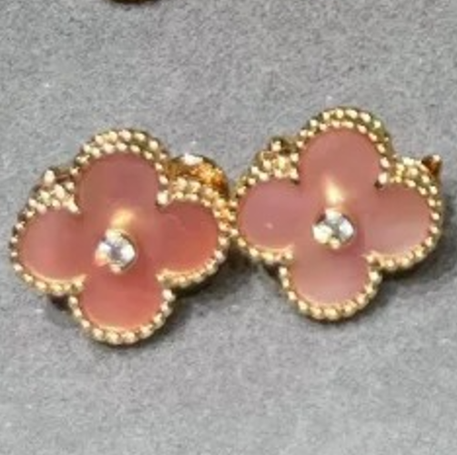 Rose gold pink pearl