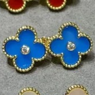 Yellow gold Blue Agate