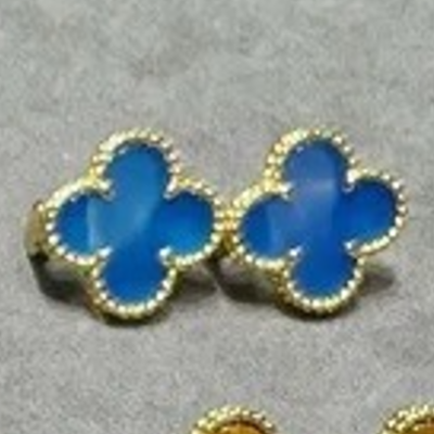Yellow gold Blue Agate